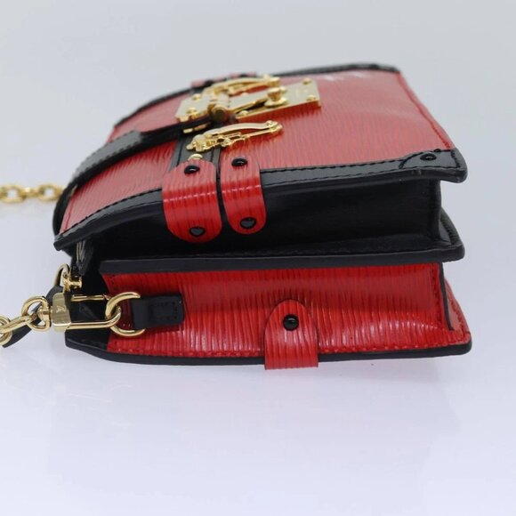 LOUIS VUITTON Epi Trunk Clutch Shoulder Bag Red Black M51697 LV Auth ar12517A - Picture 4 of 16